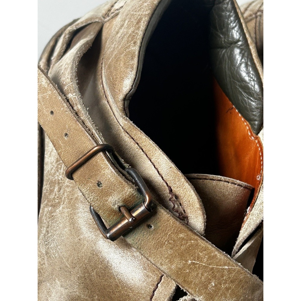 Trippen A. Spaeth / M. Oehler Distressed Brown Leather Straps - Picture 6 of 13